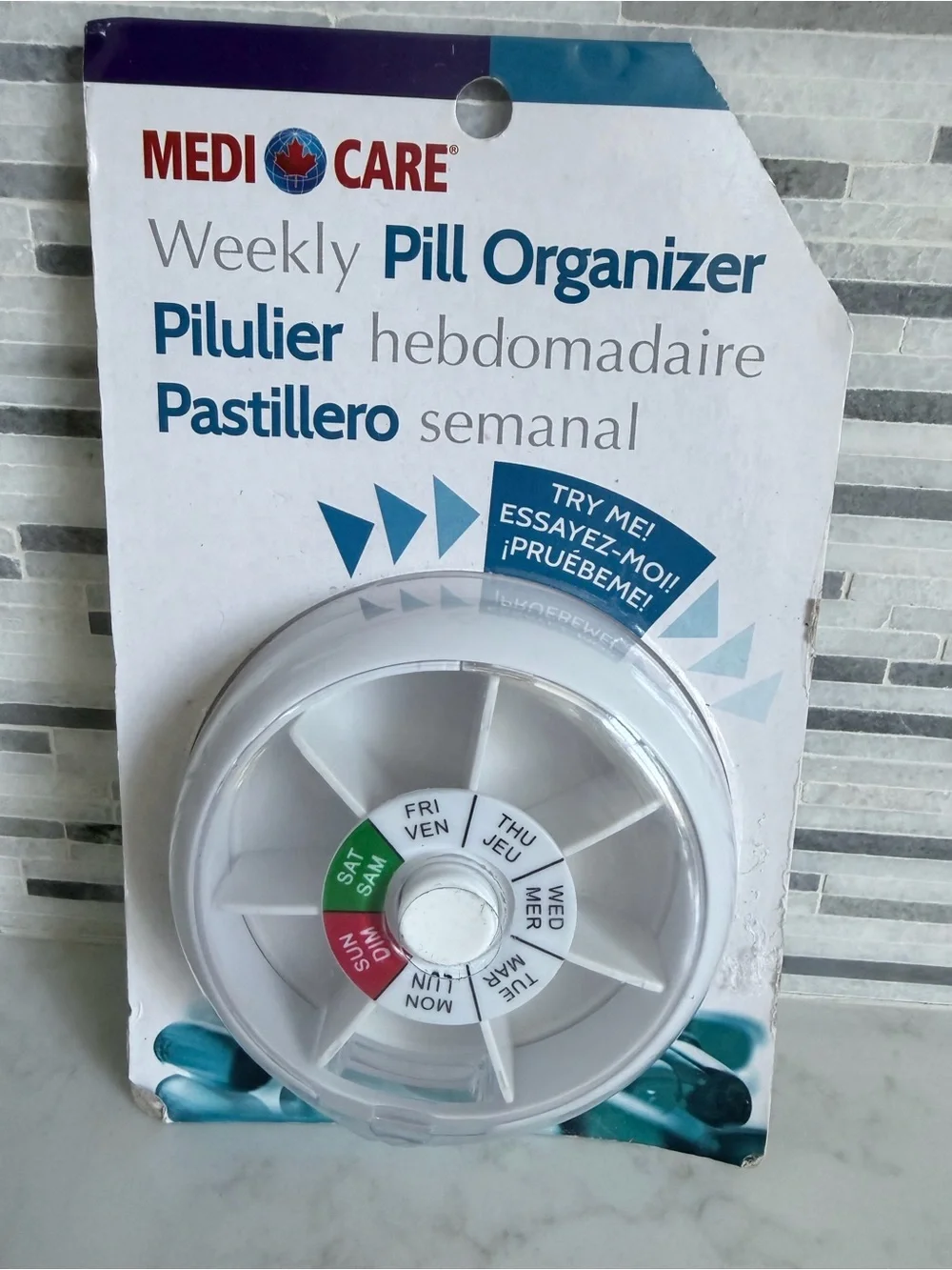 MediCare Weekly Pill Organizer - White